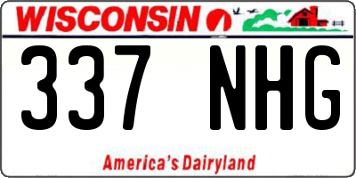WI license plate 337NHG