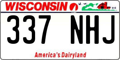 WI license plate 337NHJ