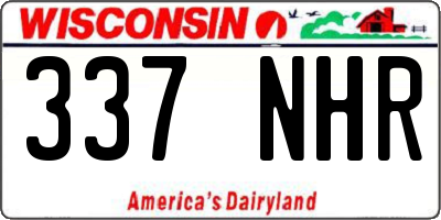 WI license plate 337NHR
