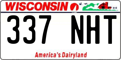 WI license plate 337NHT