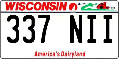 WI license plate 337NII