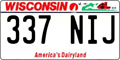 WI license plate 337NIJ