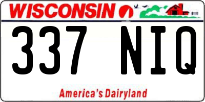 WI license plate 337NIQ