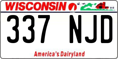 WI license plate 337NJD