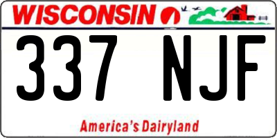 WI license plate 337NJF