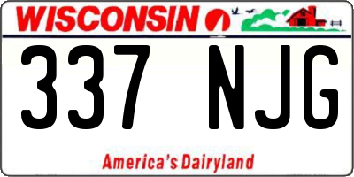 WI license plate 337NJG