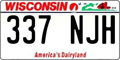 WI license plate 337NJH
