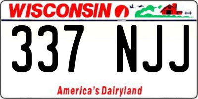 WI license plate 337NJJ