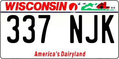 WI license plate 337NJK
