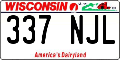 WI license plate 337NJL