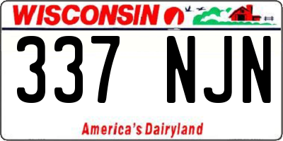 WI license plate 337NJN