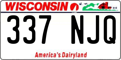 WI license plate 337NJQ