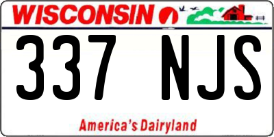 WI license plate 337NJS
