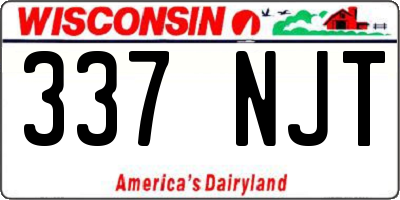 WI license plate 337NJT
