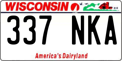 WI license plate 337NKA