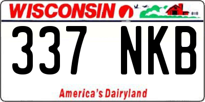 WI license plate 337NKB