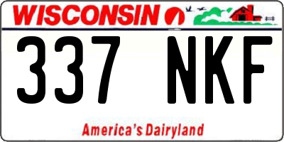 WI license plate 337NKF