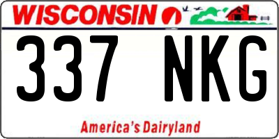 WI license plate 337NKG