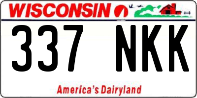 WI license plate 337NKK