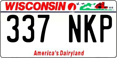 WI license plate 337NKP