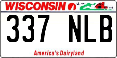 WI license plate 337NLB