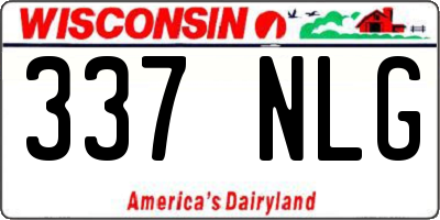 WI license plate 337NLG