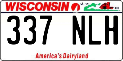 WI license plate 337NLH