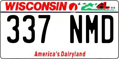 WI license plate 337NMD