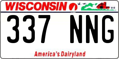 WI license plate 337NNG