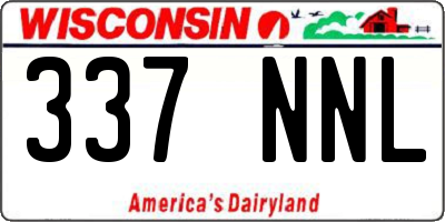 WI license plate 337NNL