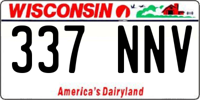 WI license plate 337NNV