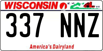 WI license plate 337NNZ