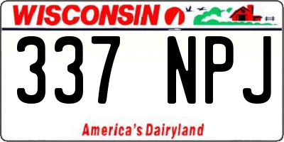 WI license plate 337NPJ