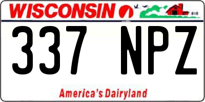 WI license plate 337NPZ