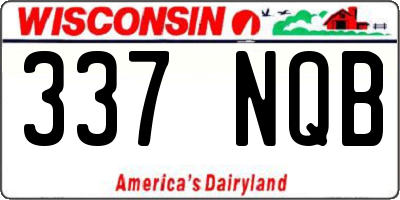 WI license plate 337NQB