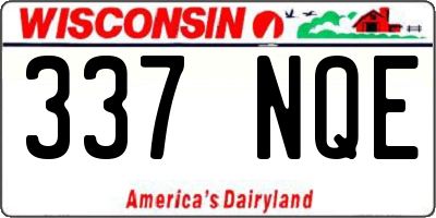 WI license plate 337NQE