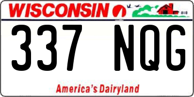 WI license plate 337NQG