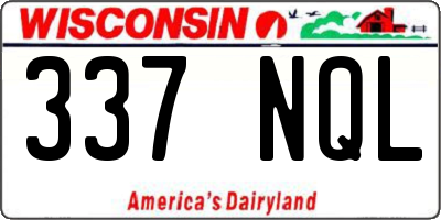WI license plate 337NQL