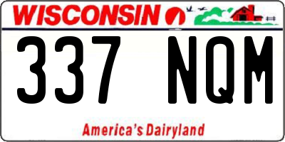 WI license plate 337NQM