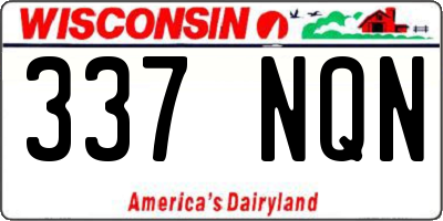WI license plate 337NQN