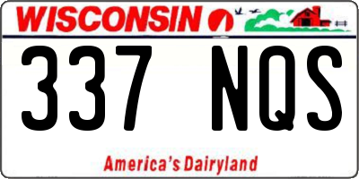 WI license plate 337NQS