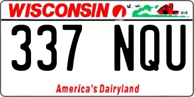 WI license plate 337NQU