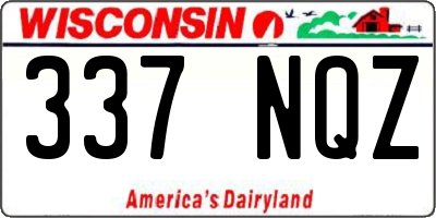 WI license plate 337NQZ