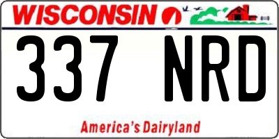 WI license plate 337NRD
