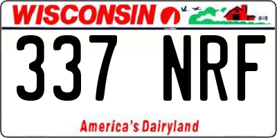 WI license plate 337NRF