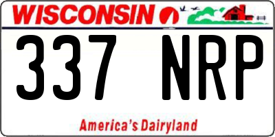 WI license plate 337NRP