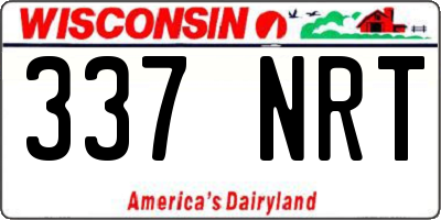 WI license plate 337NRT