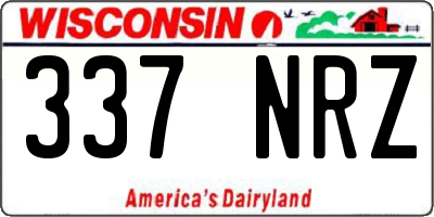 WI license plate 337NRZ