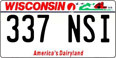 WI license plate 337NSI