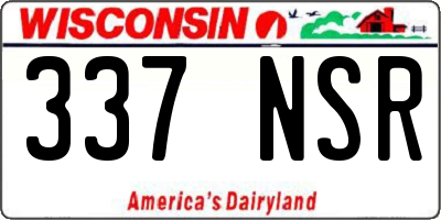 WI license plate 337NSR